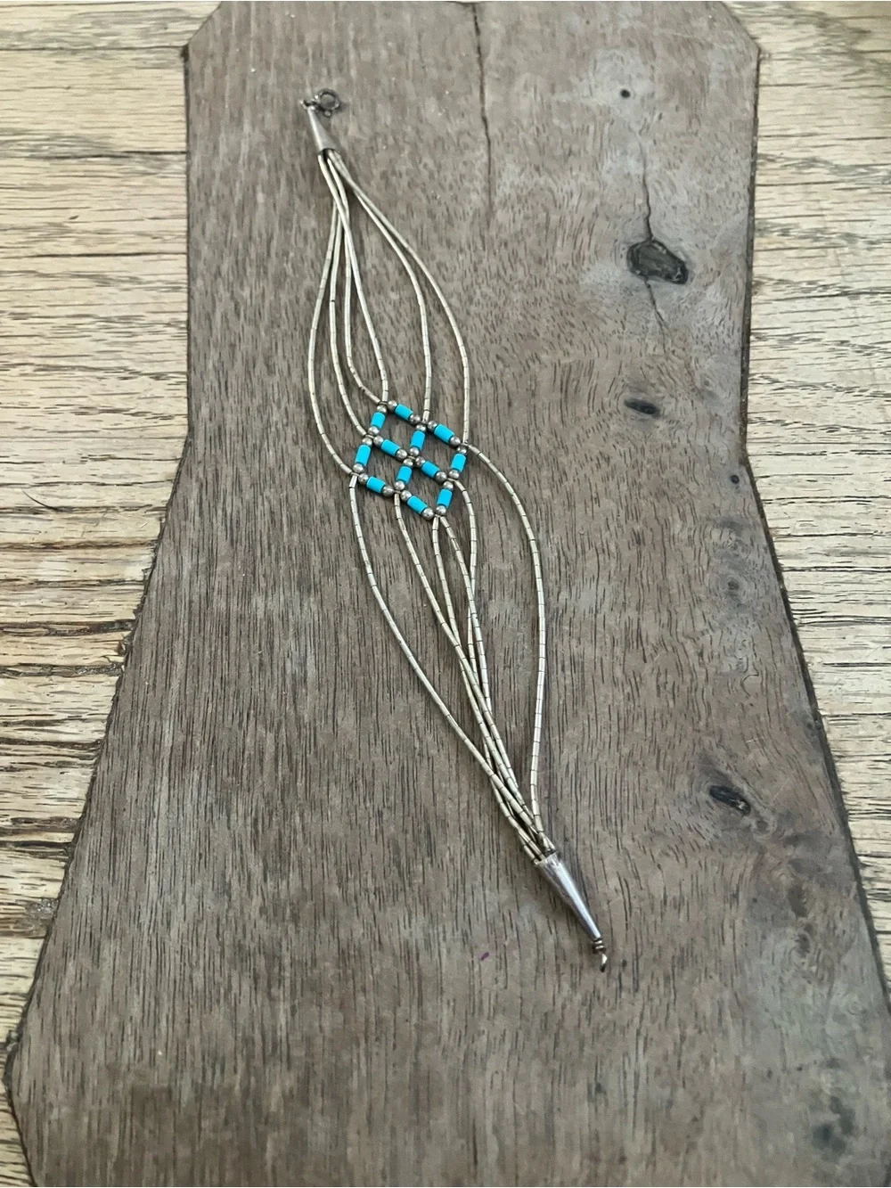 Turquoise and Silver Beaded Necklace - Women Jewelry